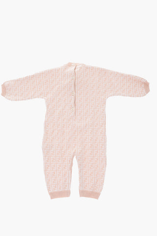 Embroidered All Over Logo Knitted Romper Suit
