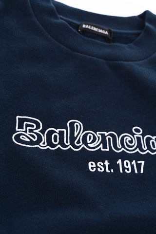 Embroidered Logo Crew-Neck Sweatshirt