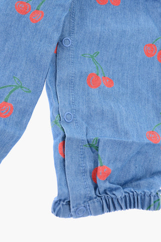 Printed Cherry denim Jumpsuit