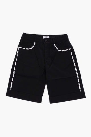 cuffed hem 5 pockets shorts