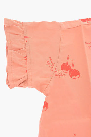Printed Candy Apples Frill Top