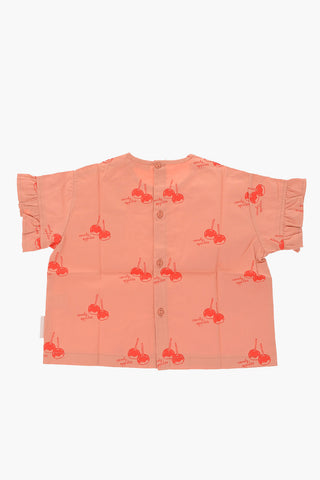 Printed Candy Apples Frill Top
