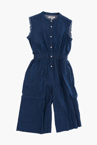 Denim Snap Buttons Jumpsuit