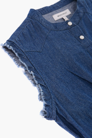 Denim Snap Buttons Jumpsuit