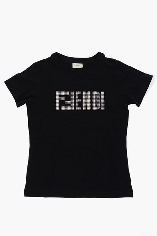 Jersey T-shirt with houndstooth Printed Logo