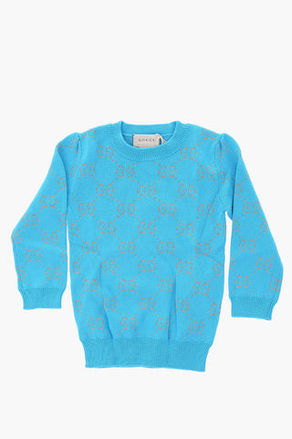 All Over Embroidered Logo Sweater