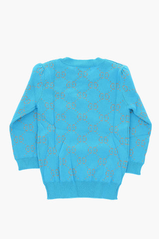 All Over Embroidered Logo Sweater