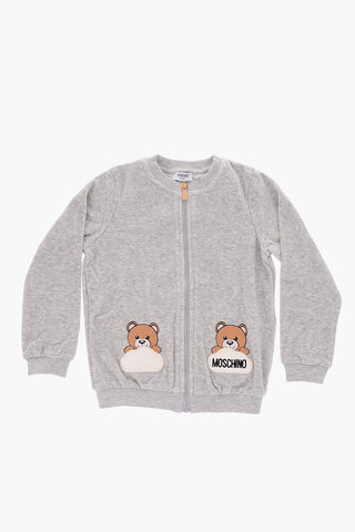 Printed Teddy Sweatshirt with zip closure