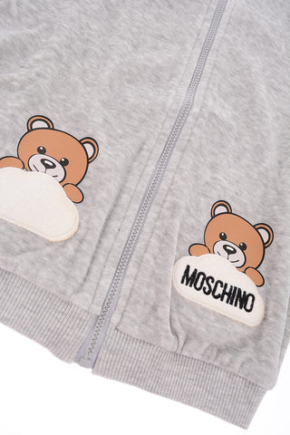 Printed Teddy Sweatshirt with zip closure