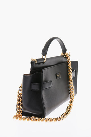 Leather SICILY Top Handle Bumbag with Chain