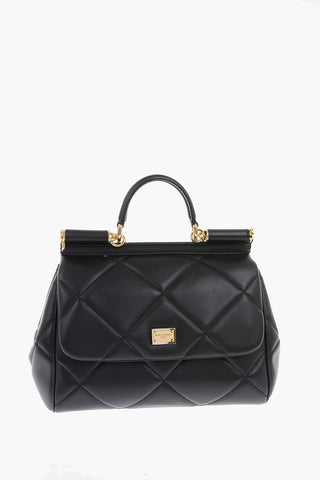 Quilted Leather SICILY Top Handle Bag