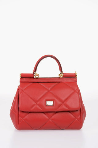 Quilted Leather Mini SICILY Top Handle Bag