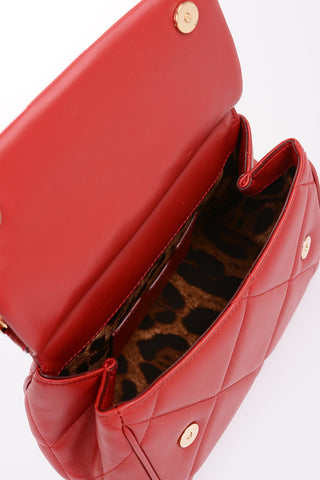 Quilted Leather Mini SICILY Top Handle Bag