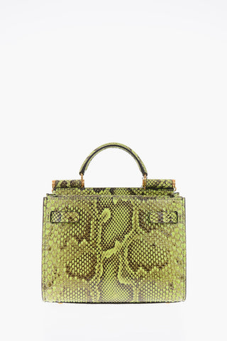 Python Leather SICILY 62 Top Handle Bag