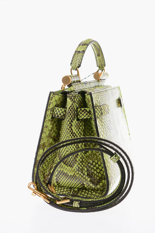 Python Leather SICILY 62 Top Handle Bag