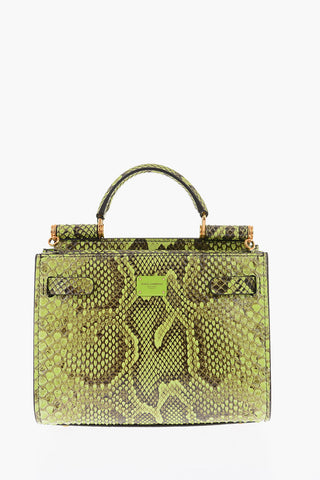 Python Leather SICILY 62 Top Handle Bag