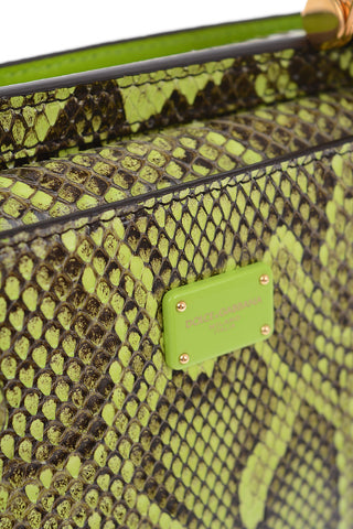 Python Leather SICILY 62 Top Handle Bag