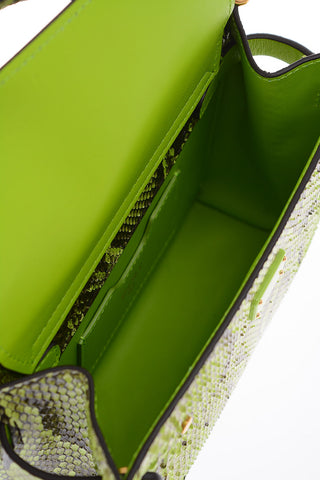 Python Leather SICILY 62 Top Handle Bag