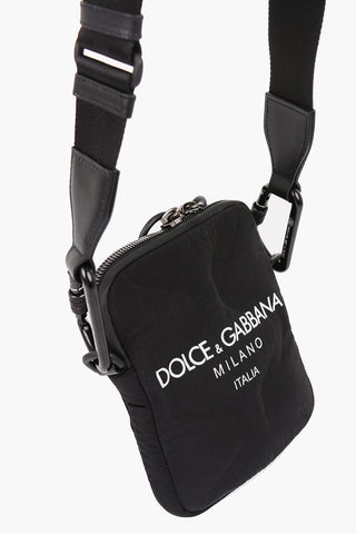 Logoed Messanger Bag with Leather Trimmings