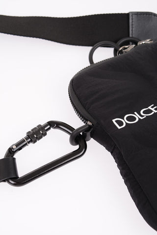 Logoed Messanger Bag with Leather Trimmings