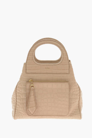 Croco Printed Leather Handbag