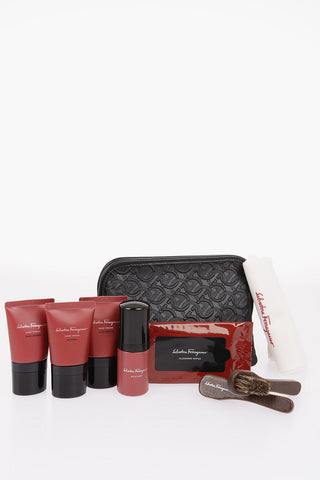 Leather SHOE CARE BEATY Clutch