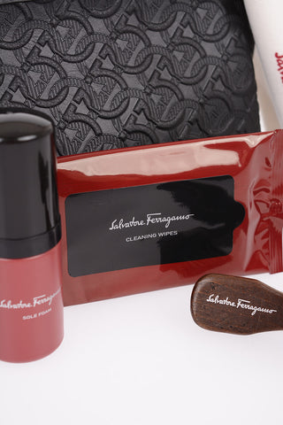 Leather SHOE CARE BEATY Clutch