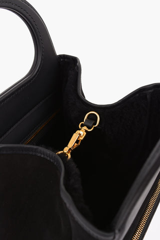 Shearling Outer Pocket Tote Bag