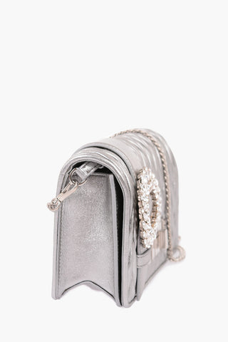 Borsa in Nappa Matelassè con Applicazione Gioiello