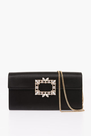 Satin Jewel Closure BROCHE Baguette Bag