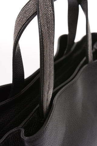 Leather Jewel Handle Mini INGA Tote Bag