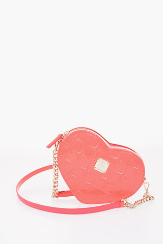 Lacquered Leather HEART Shoulder Bag
