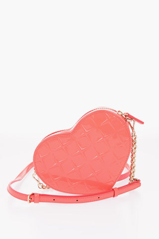 Lacquered Leather HEART Shoulder Bag