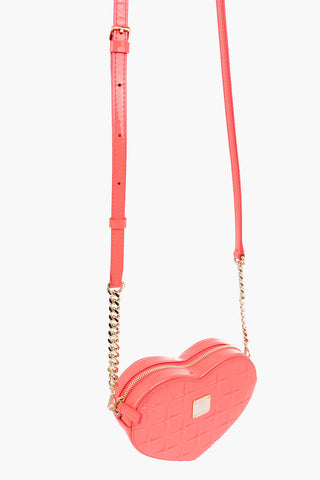Lacquered Leather HEART Shoulder Bag
