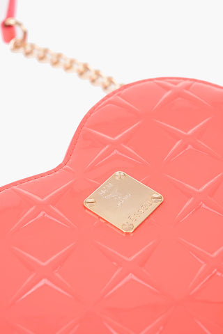 Lacquered Leather HEART Shoulder Bag