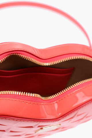 Lacquered Leather HEART Shoulder Bag