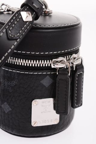 Logoed Leather Mini Bucket Bag