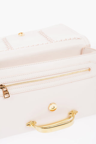 Leather Braided Detail Shoulder Bag