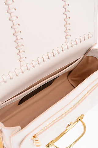 Leather Braided Detail Shoulder Bag