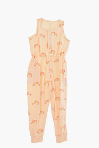 Rainbow printed sleeveless jumpsuit