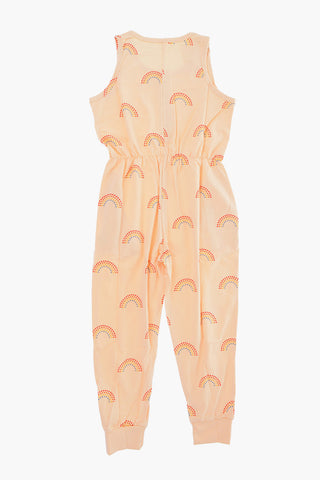 Rainbow printed sleeveless jumpsuit