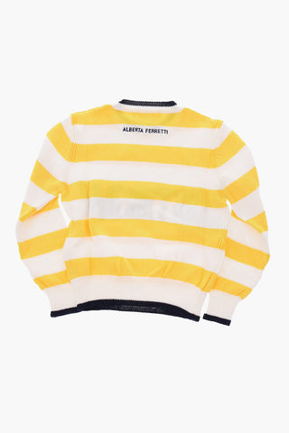 Striped crew-neck sweater