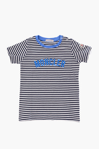 T-shirt girocollo a righe 
