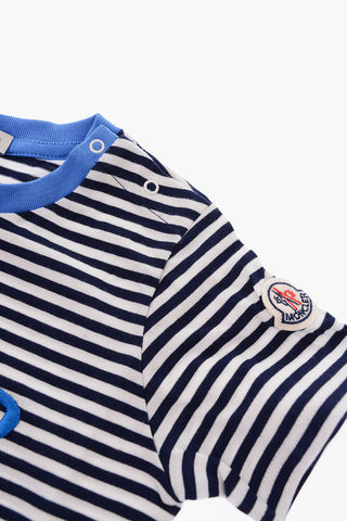 T-shirt girocollo a righe 