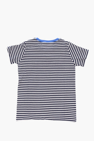 T-shirt girocollo a righe 