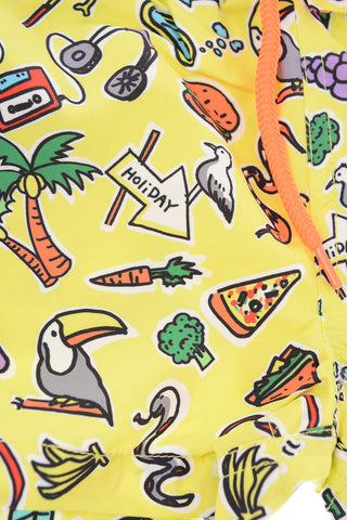 printed swim shorts