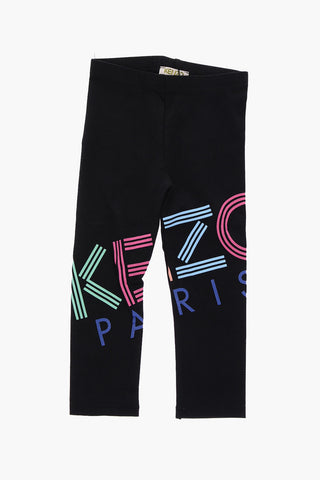leggings in cotone stretch con stampa