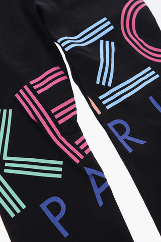leggings in cotone stretch con stampa