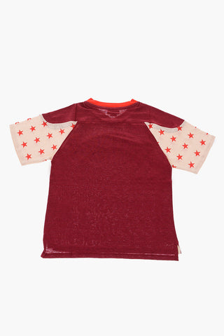 Embroidered flax t-shirt