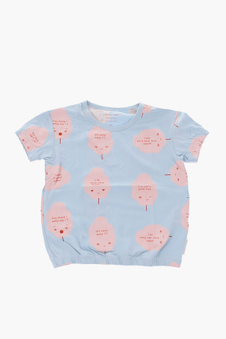 Candy floss printed crew-neck t-shirt